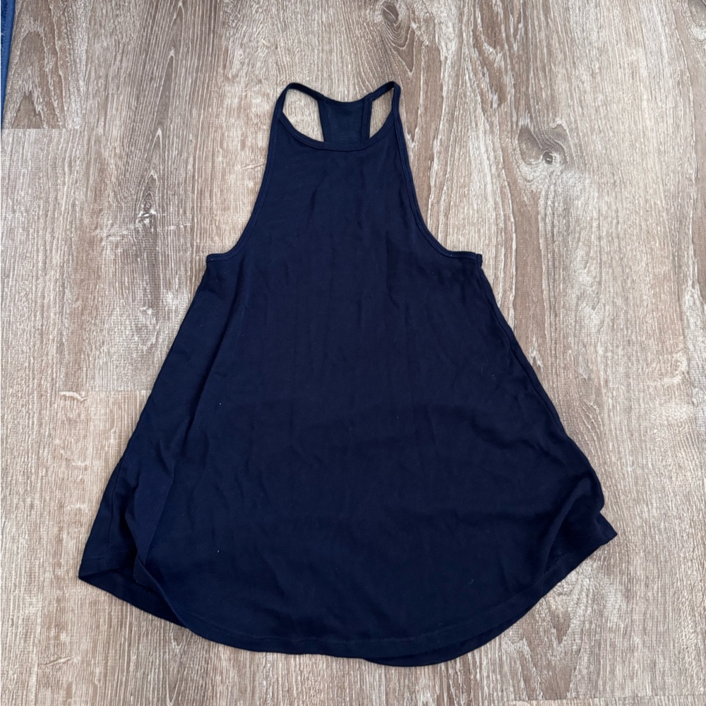 Athleta Razorback Navy Tank Top